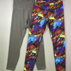 ATHLETA Women's XS Pull On Leggings & Yakkem Crossover Leggings S Yoga Combo 241